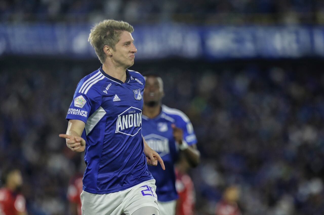 Bogotá. Junio 17 de 2023. Millonarios enfrenta a Medellín en juego válido por los cuadrangulares Fecha 6 de la Liga colombiana en el estadio Nemesio Camacho el Campin. (Colprensa - Camila Diaz)