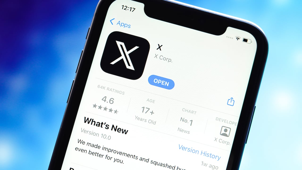 Logo de la red social Twitter - X