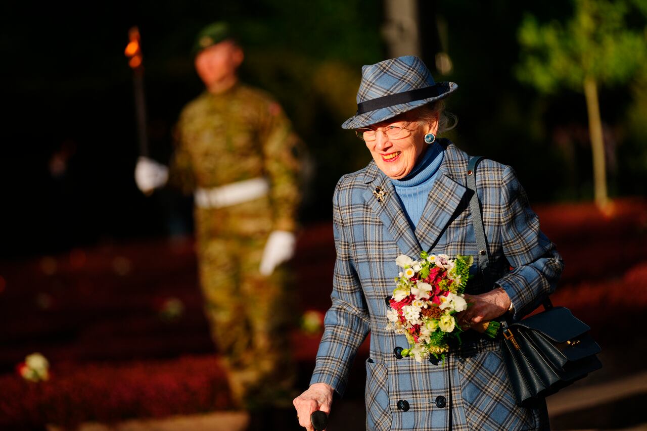 La más reciente aparición de la reina fue en el aniversario de la liberación de Dinamarca.