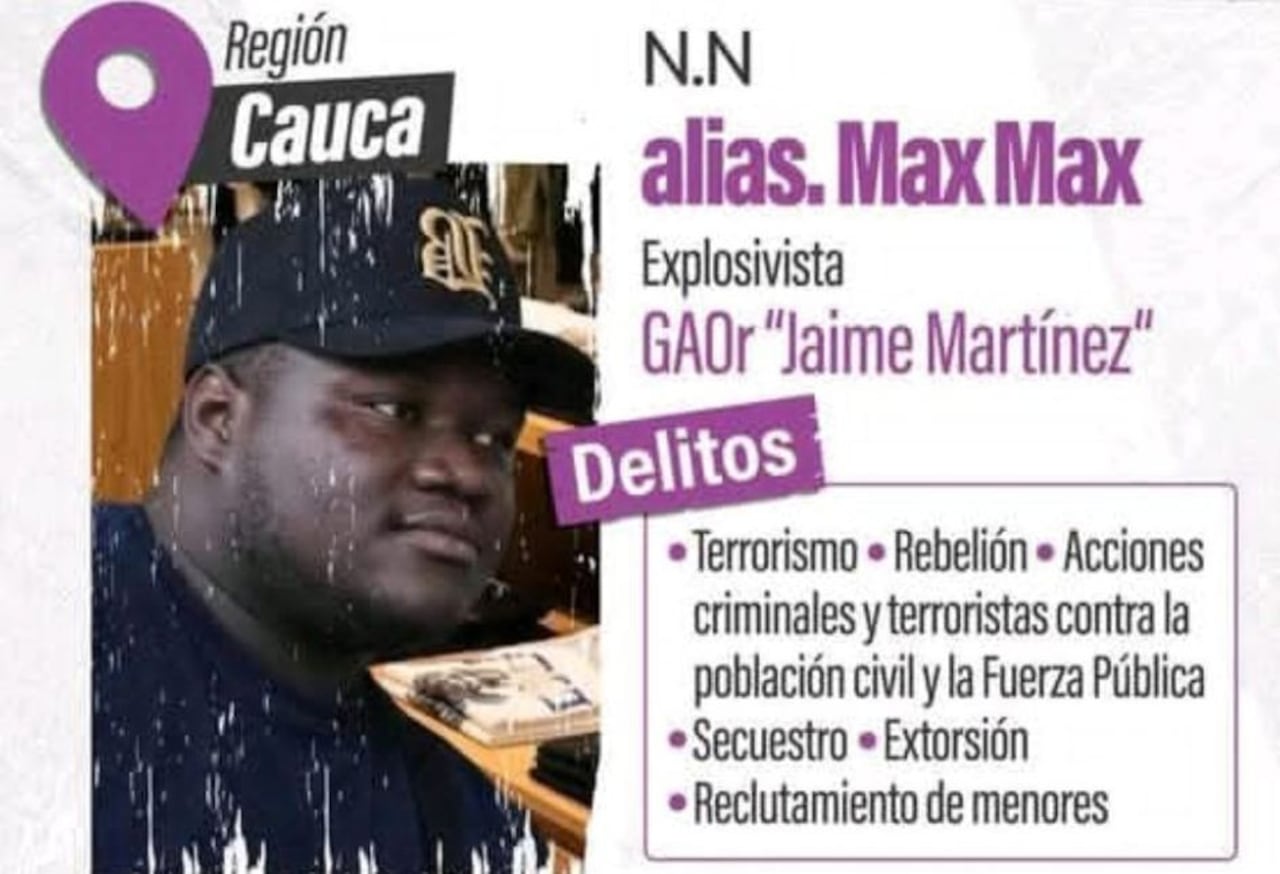 La información aportada por las autoridades colombiana relaciona a este hombre con delitos de terrorismo, rebelión y acciones criminales dirigidas contra la población civil y la Fuerza Pública.