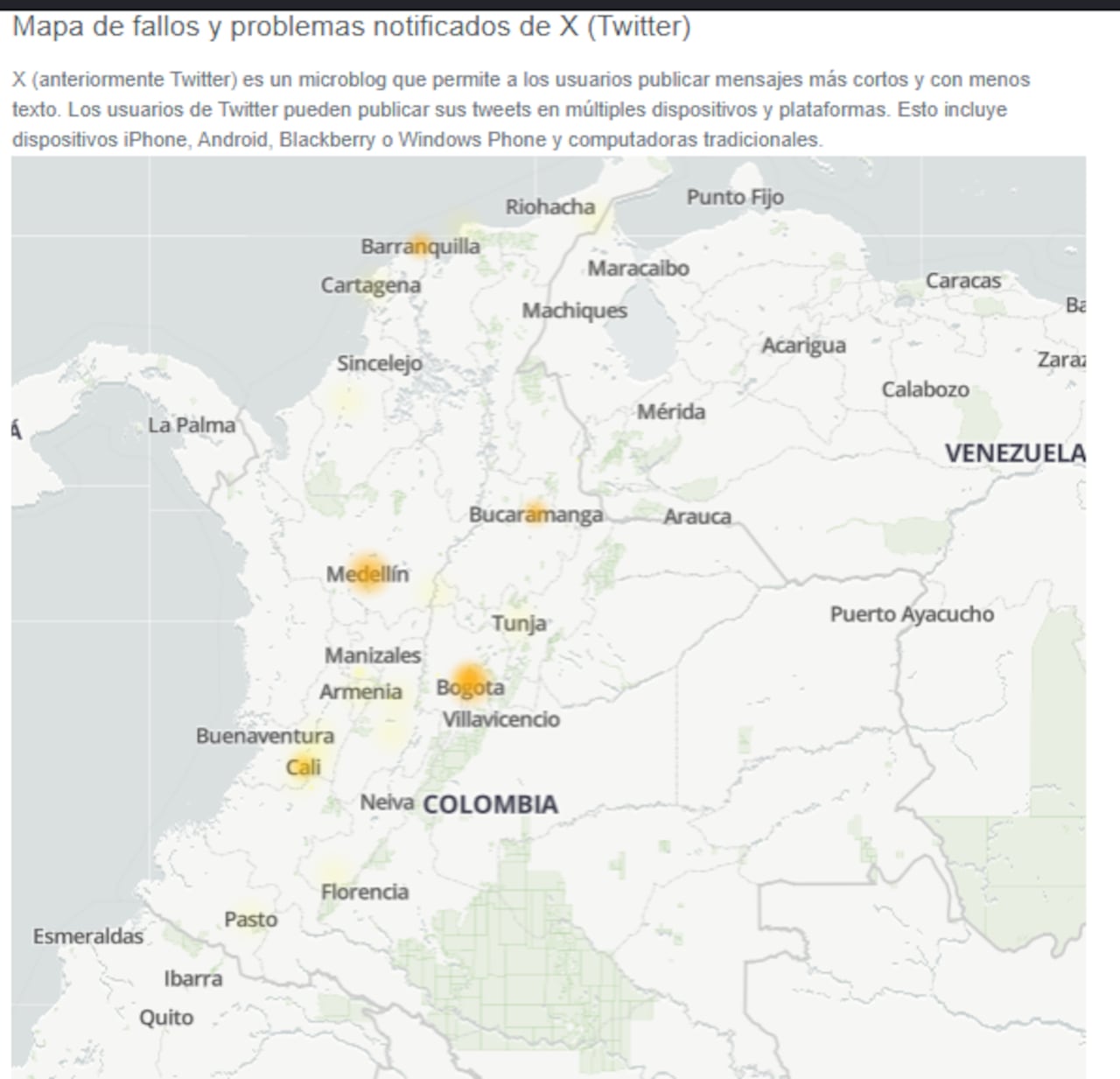 Mapa de fallas y notificaciones.