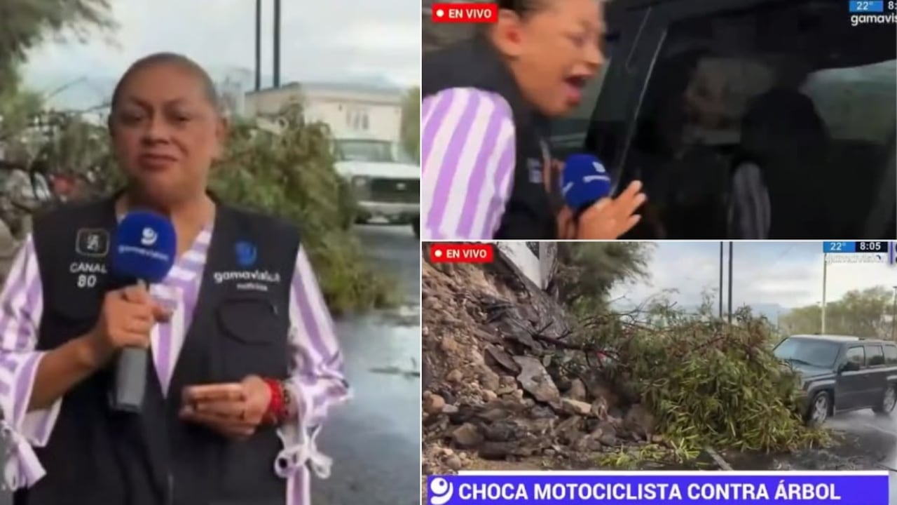 Así fue el atropellamiento de una reportera y su camarógrafo durante un en vivo en Monterrey
