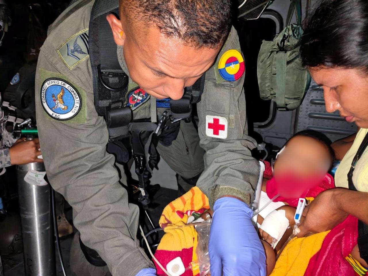 Bebé herido por disparo en Chocó fue evacuado en helicóptero hacia Antioquia