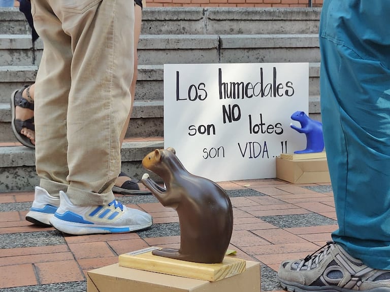 La protesta pacífica buscó llamar la atención sobre las intervenciones denunciadas en el corredor ecológico del Zanjón del Burro.