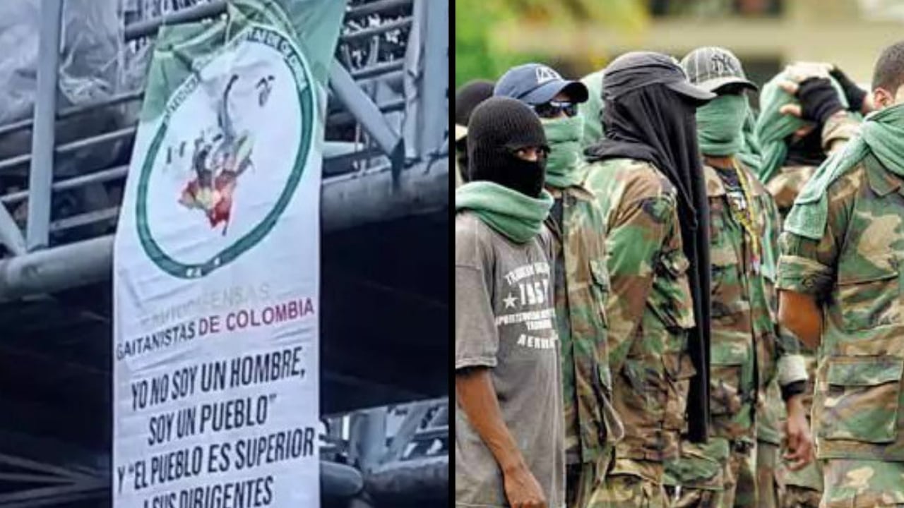 Investigan pancartas del Clan del Golfo en Bogotá.