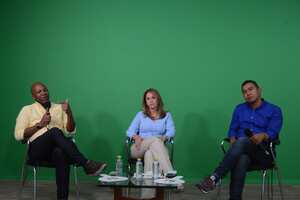 Política: Detrás de cámara del debate con los candidatos a la Alcaldía de Palmira: Héctor Fabio Velasco, Griselda Janeth Restrepo y Víctor Ramos. sept 28-23.