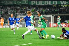 Imagen del partido de playoffs de la Copa Sudamericana 2026 entre Atlético Nacional y Millonarios.