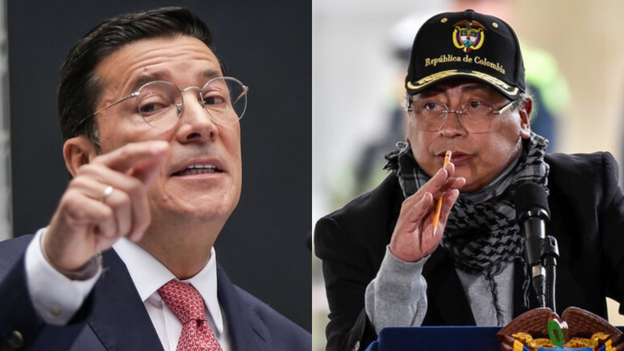 De izquierda a derecha: Hernán Penagos y Gustavo Petro.