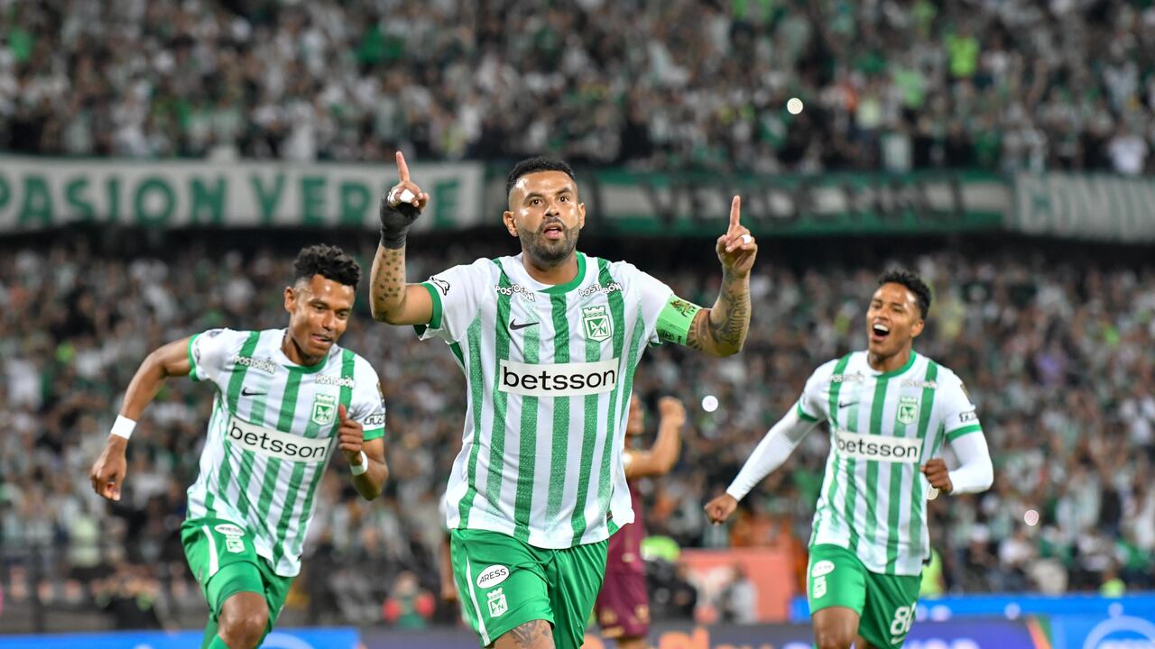 Edwin Cardona celebrando su gol frente a Tolima