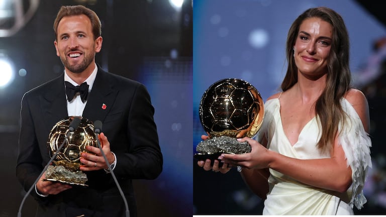 Harry Kane (izq.) y Alexia Putellas, ganadores del Balón de Oro 2026.