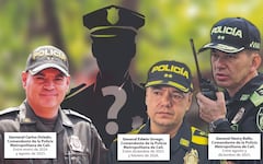 Ellos han sido los tres últimos comandantes de la Policía Metropolitana de Cali.