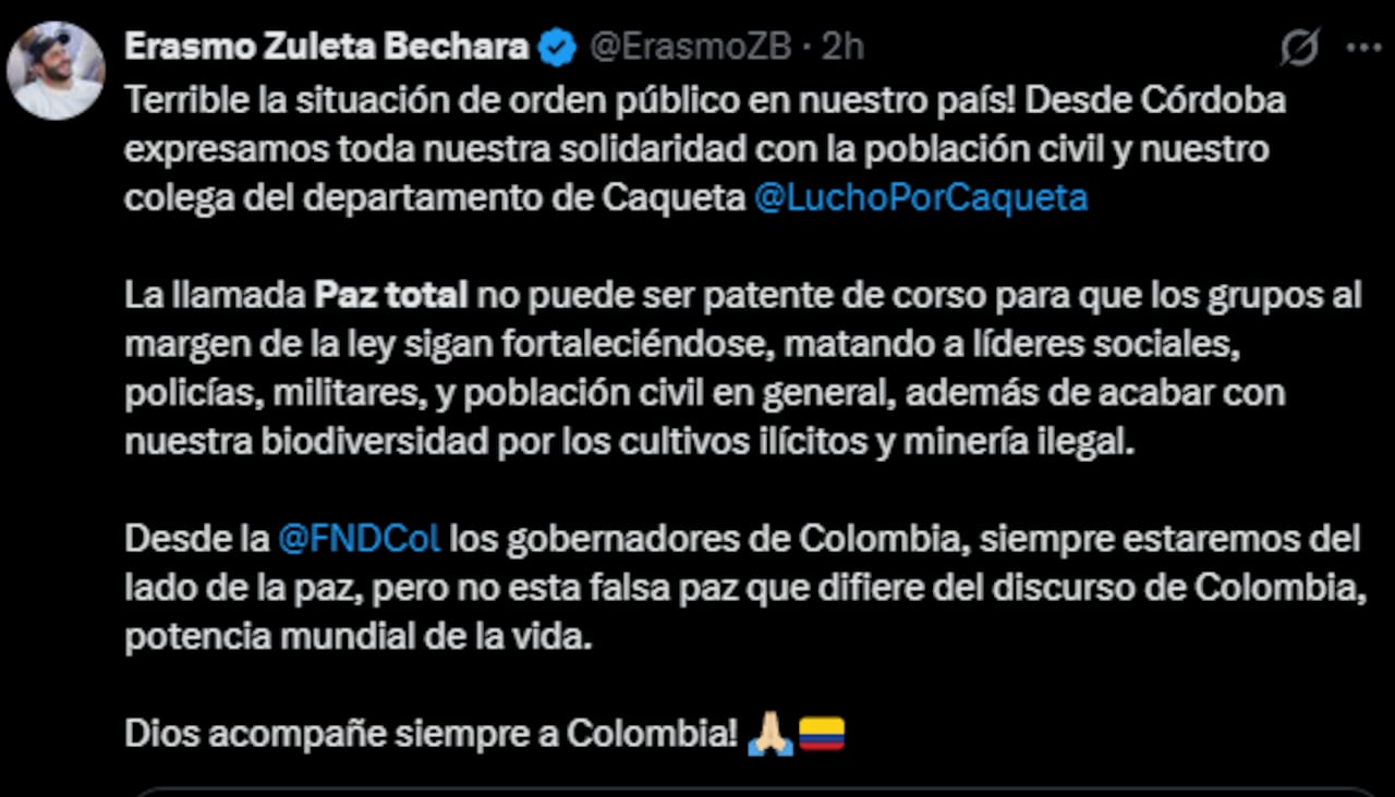 Publicación de Erasmo Zuleta Bechara Gobernador 2024-2027Publicación de Erasmo Zuleta Bechara Gobernador 2024-2027.