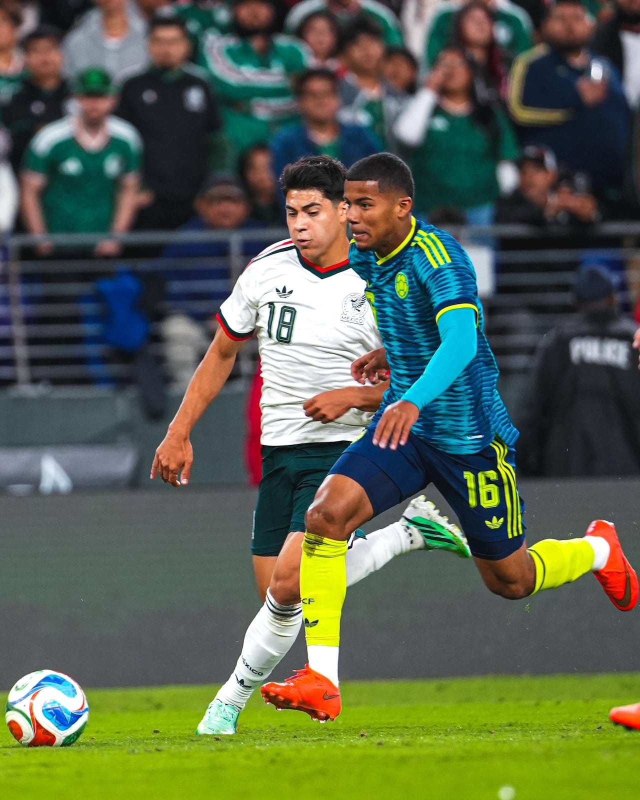Momento del partido amistoso entre Colombia y México, en Baltimore, por la Fecha FIFA de septiembre y octubre.