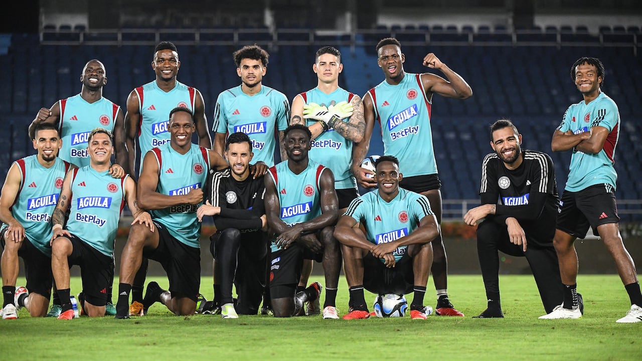 Selección Colombia en su última práctica antes de jugar contra Venezuela.
