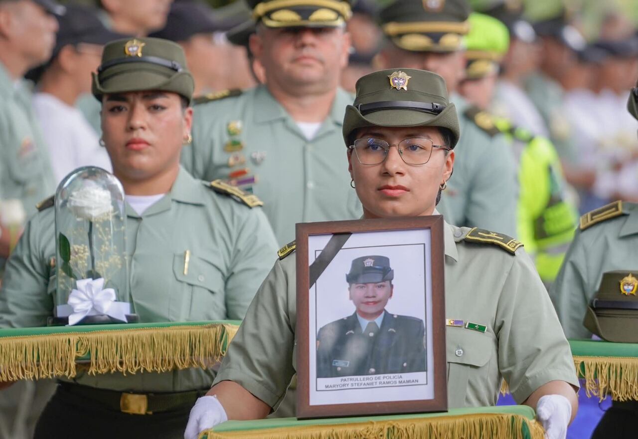 Sepelio de la patrullera Maryuri Ramos Mamián.