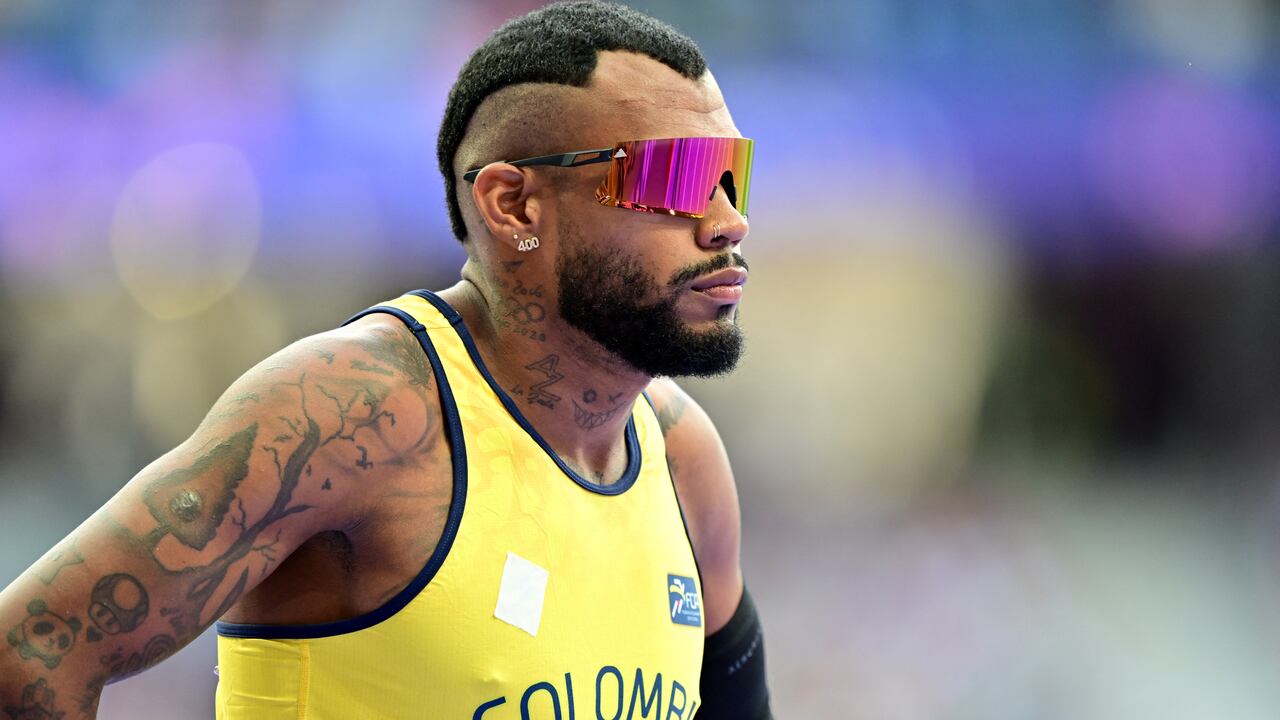Anthony Zambrano en los 400 metros de los Juegos Olímpicos de París 2024.