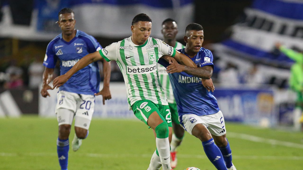 Bogotá. Abril 13 de 2025. Millonarios enfrenta a Atlético Nacional, por encuentro válido de la Liga BetPlay I 2025 de la fecha 13, en el estadio Nemesio Camacho El Campin. (Colprensa - Lina Gasca).