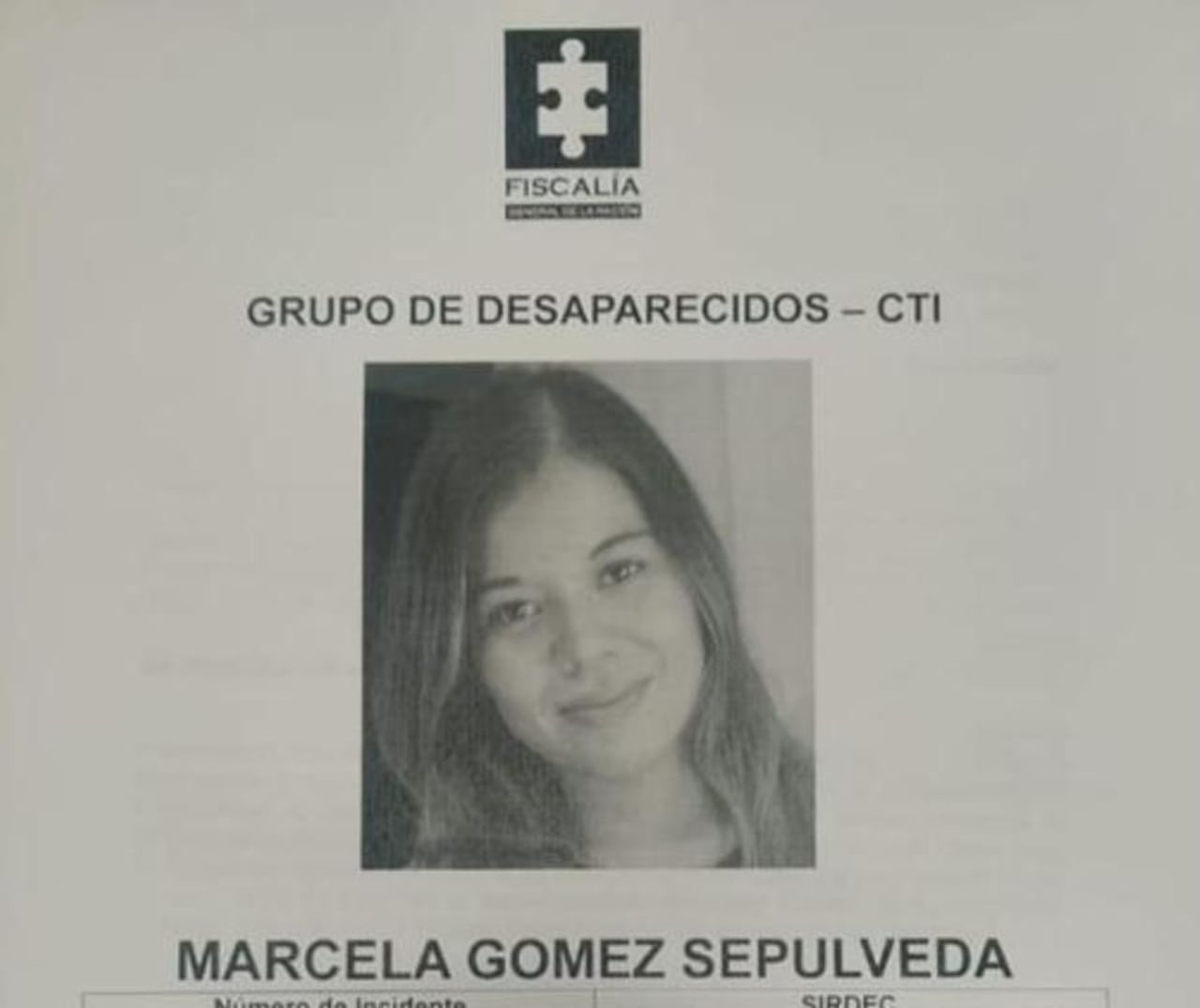 La víctima fue identificada como Marcela Gómez Sepúlveda, de 26 años.