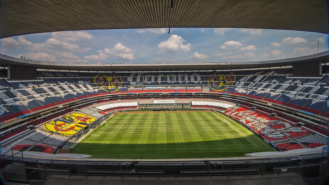 Imagen del estadio Azteca de Ciudad de México, antes del inicio de las obras para su remodelación para la Copa del Mundo de 2026.