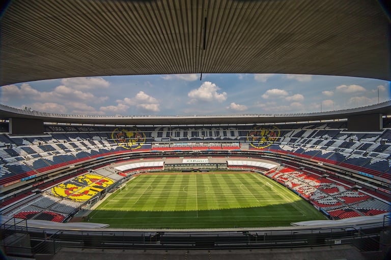 Imagen del estadio Azteca de Ciudad de México, antes del inicio de las obras para su remodelación para la Copa del Mundo de 2026.
