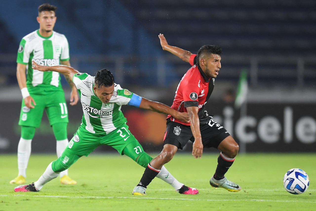 Imagen del partido entre Atlético Nacional y Melgar de Perú, por la Copa Libertadores 2023.