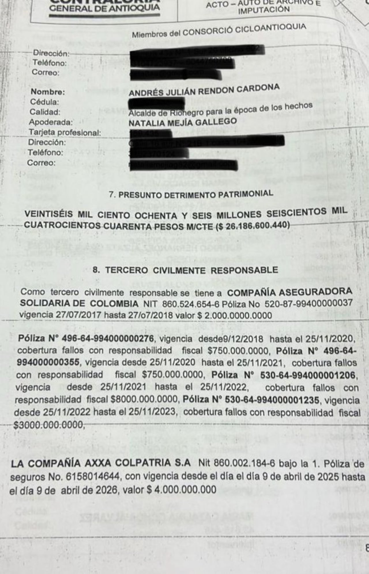 Proyecto de ciclorrutas del Oriente antioqueño pone en aprietos al gobernador de Antioquia, Andrés Julián Rendón.