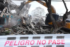 Demolición del Edificio María Mercedes en el barrio Cuarto de Legua.