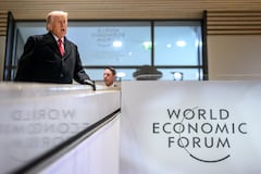 Durante el foro económico en Davos, el presidente de Estados Unidos dio un discurso.