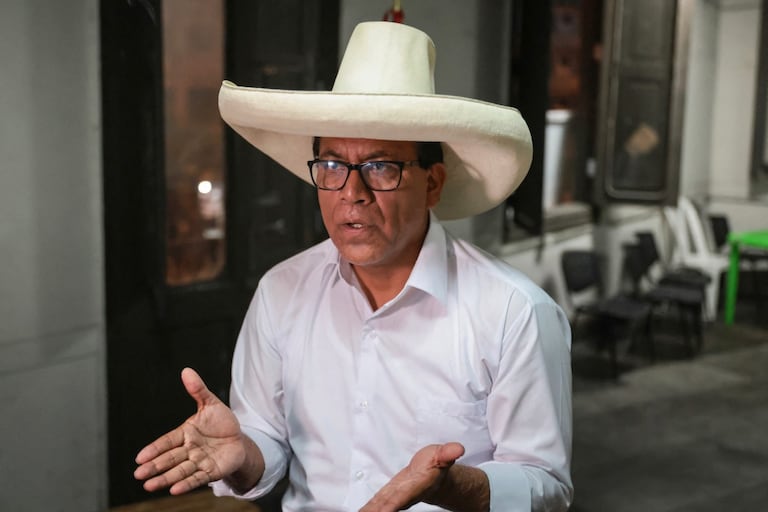 Roberto Sánchez, candidato presidencial del partido Juntos por el Perú
