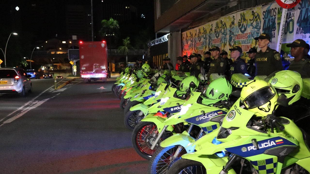 Dispositivo de seguridad en Cali durante la noche de Halloween