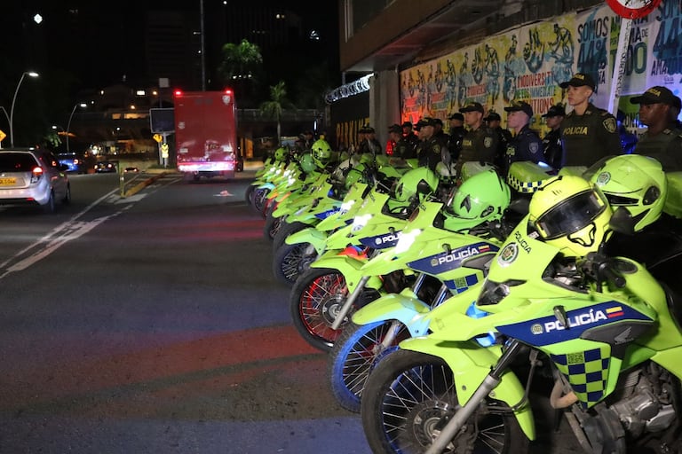Dispositivo de seguridad en Cali durante la noche de Halloween