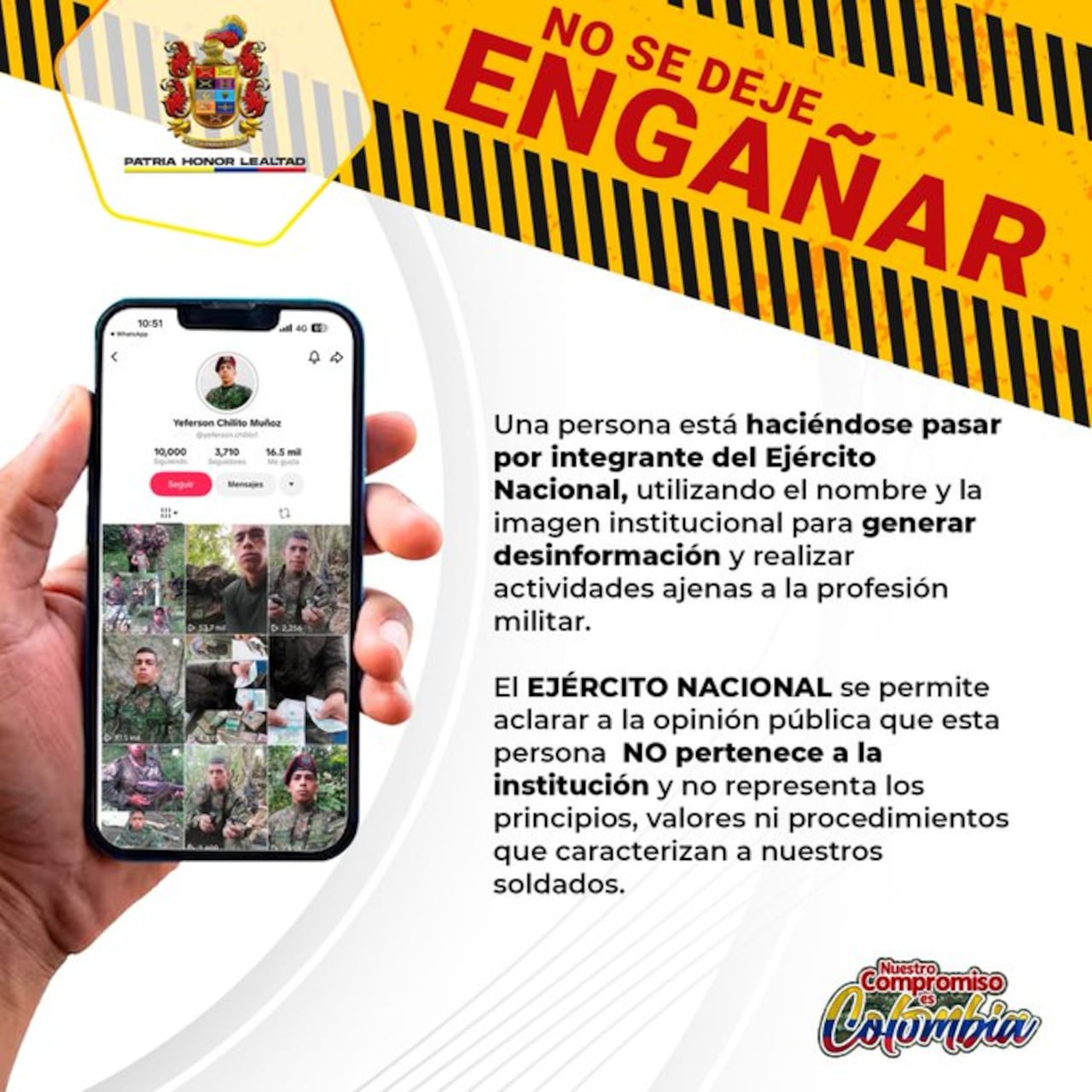 Ejército lanza advertencia tras difusión de video falso.