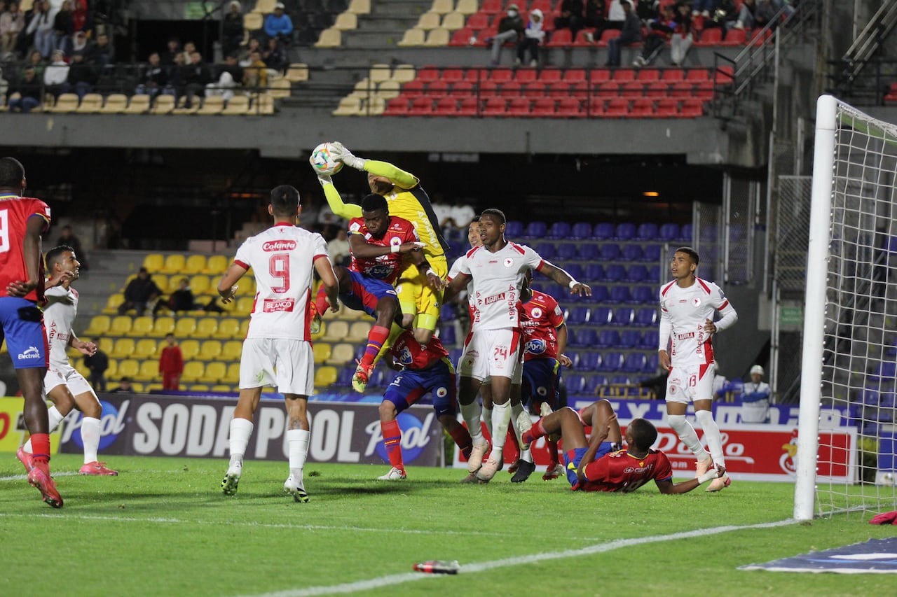 Imagen del encuentro entre Deportivo Pasto y América de Cali por el segundo semestre de la Liga colombiana.