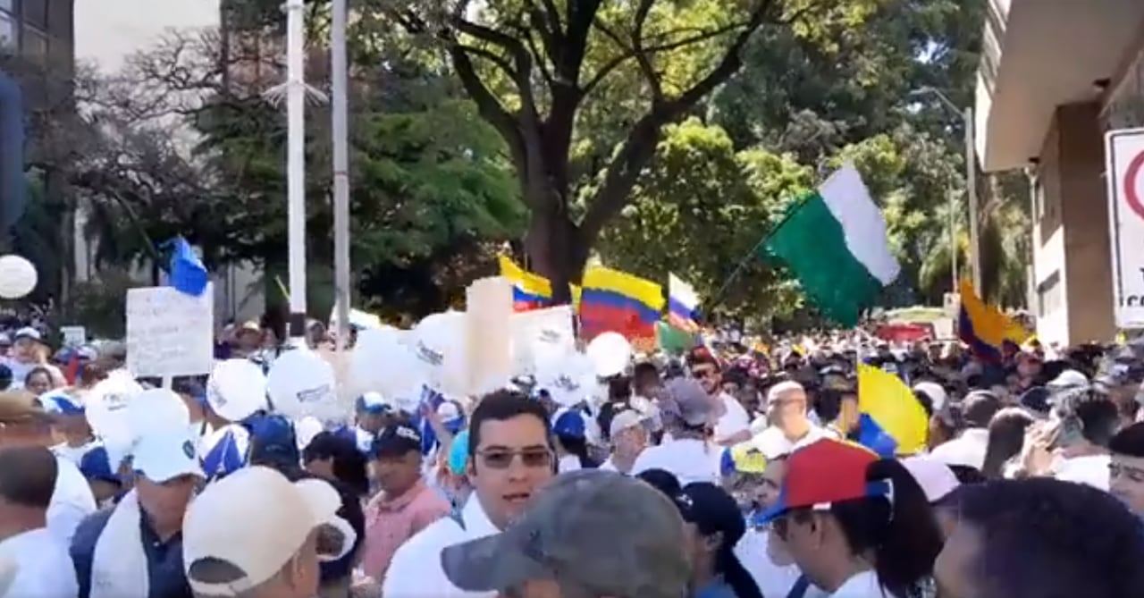 La marcha en Medellín fue en el centro de la ciudad.