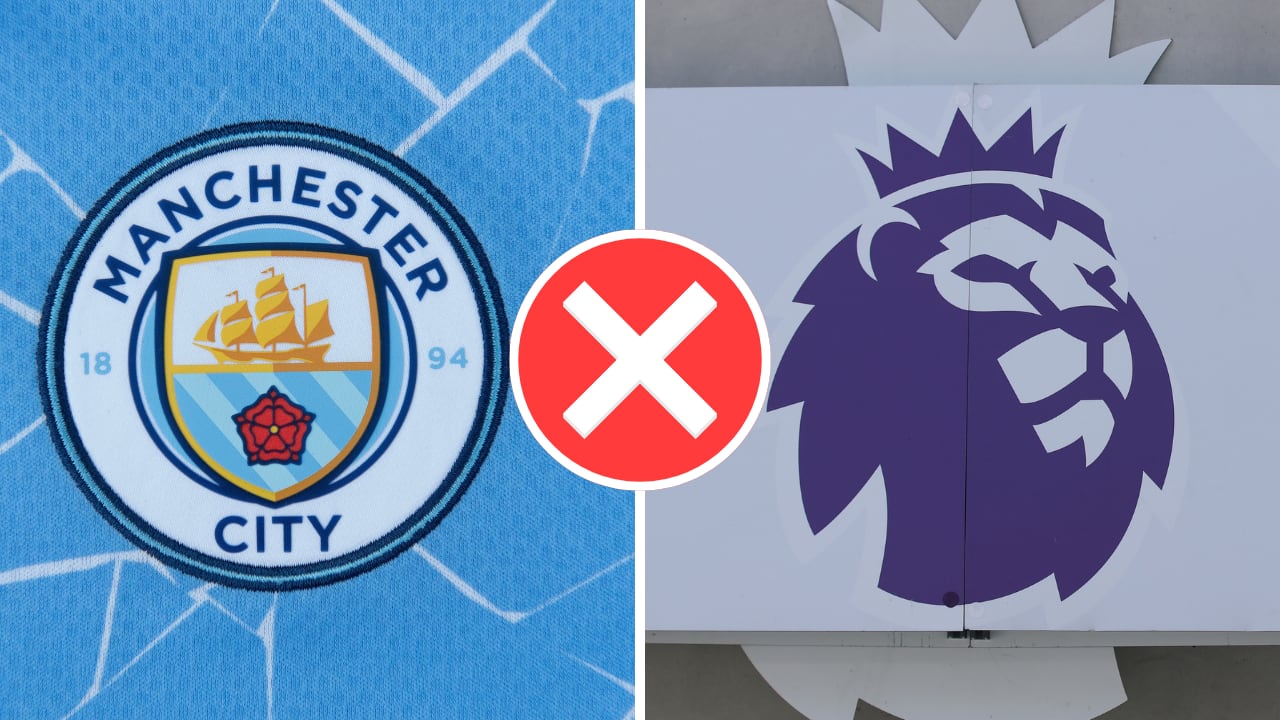 Manchester City (izq.) respondió a la sanción de la Premier League (der.).