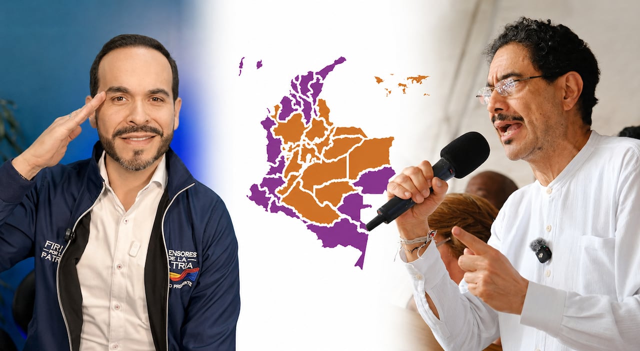 Este es el mapa electoral entre Abelardo de la Espriella e Iván Cepeda donde los grupos armados tienen control.
