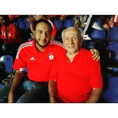 Homero y su nieto, Andrés Becerra, siempre en el Pascual Guerrero.