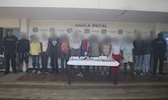 Los capturados fueron dejados a disposición de las autoridades competentes.
