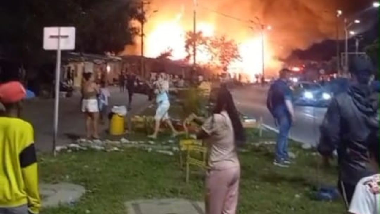 Incendio barrio Invasión Mojica