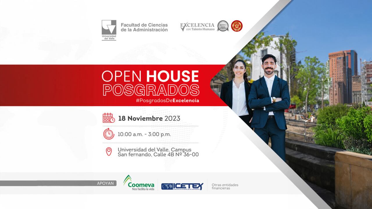 La Facultad de Ciencias de la Administración, de la Universidad del Valle, ofrece todas las modalidades de formación pos gradual: 2 Doctorados, 8 Maestrías y 7 Especializaciones.