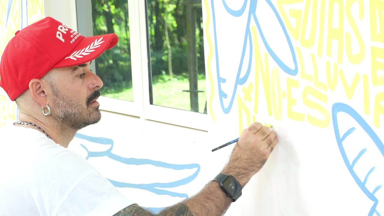 El mural fue elaborado por el artista caleño Jean Paul Egred.