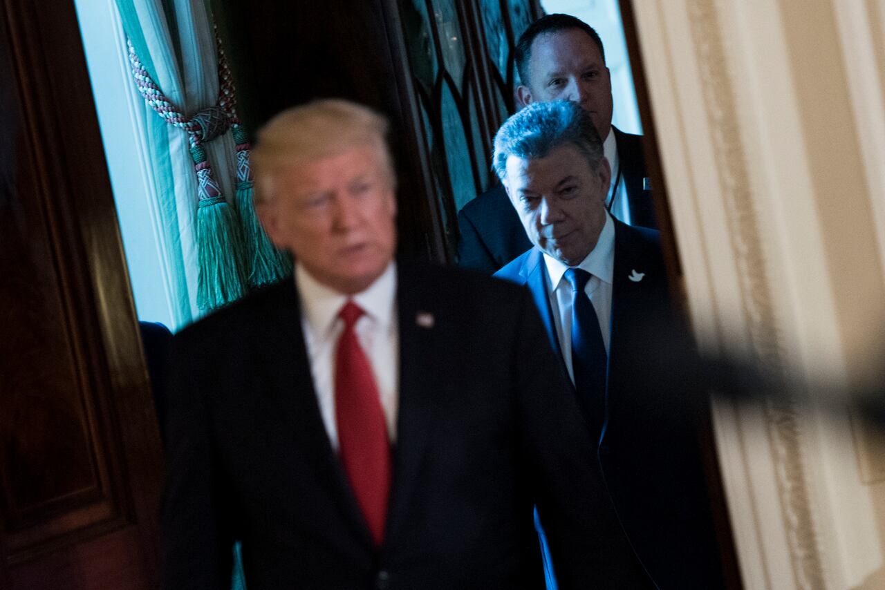 Juan Manuel Santos mantuvo una relación cordial con Donald Trump durante el primer Gobierno del republicano.