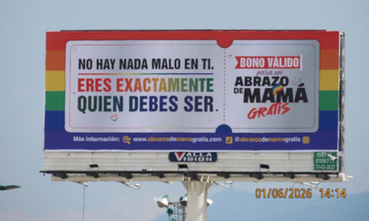 La valla fue una iniciativa de María Isabel Molina, apoyada por una empresa privada, y se encuentra sobre la Calle Quinta, a la altura del Hospital Club Noel, en Cali.