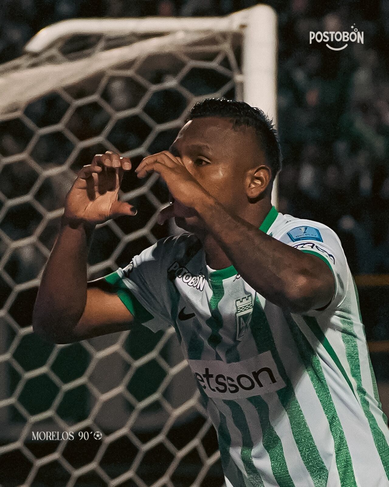 Alfredo Morelos, autor del gol con el que Nacional empató ante Boyacá Chicó