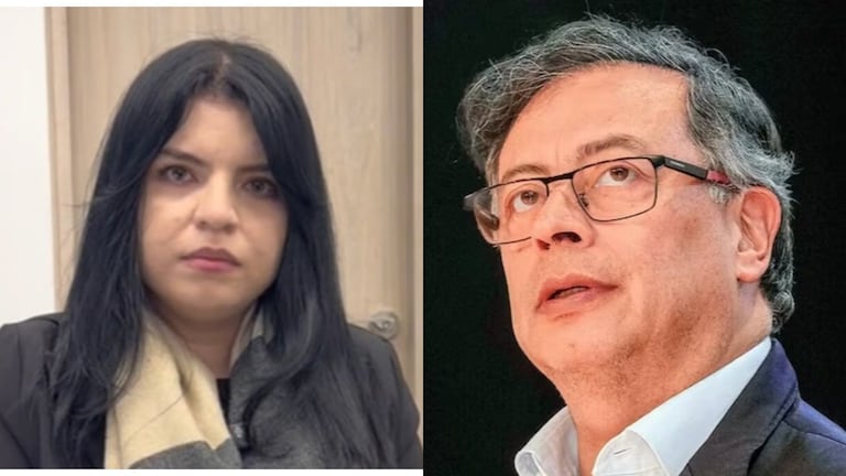 Deicy Jiménez y Gustavo Petro.
