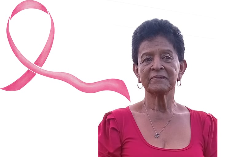 Saturia López León, de 75 años, padece cáncer de mama.