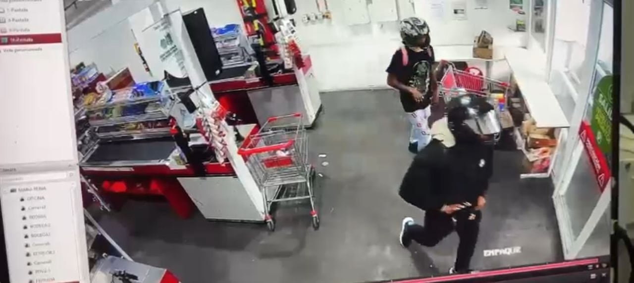 El intento de hurto quedó registrado en un video de las cámaras de seguridad del supermercado.
