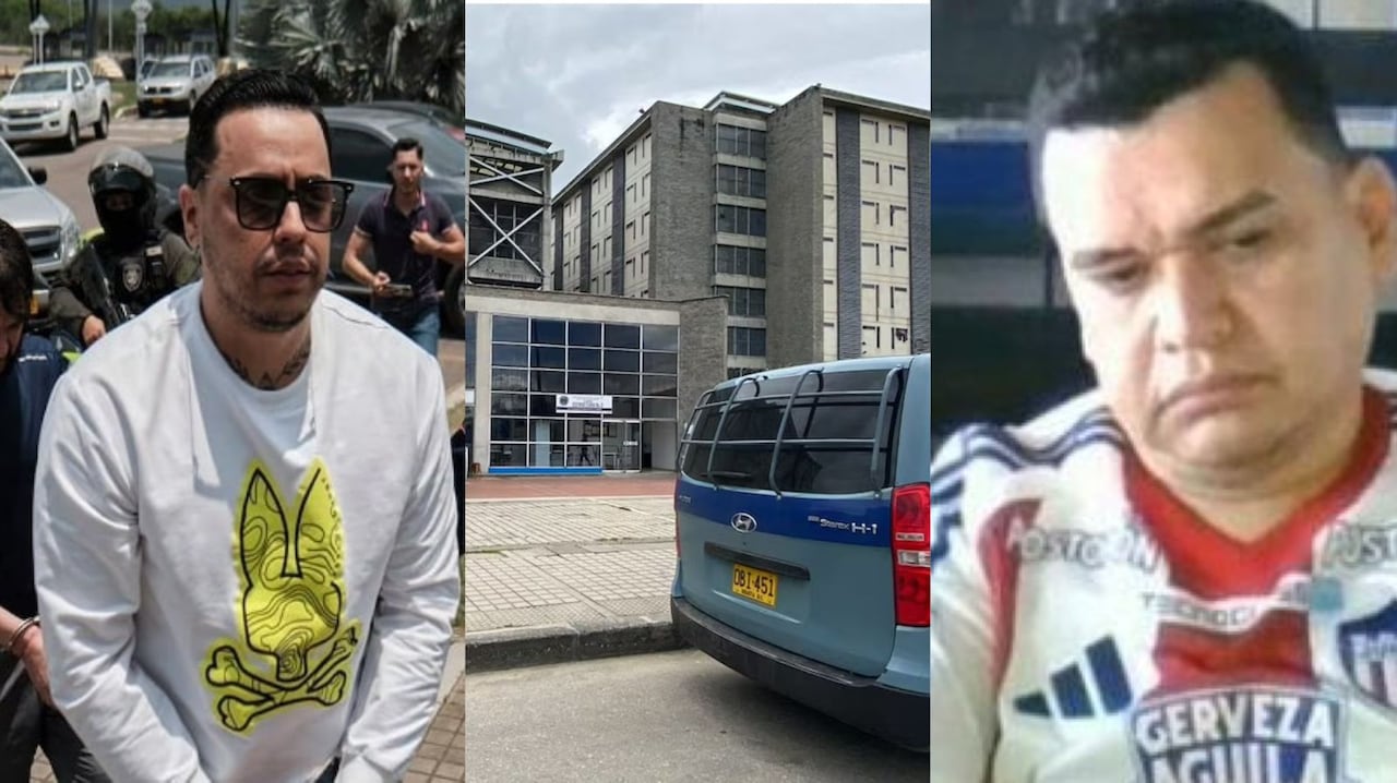 Jorge Eliecer Díaz Collazos, alias Castor, máximo cabecilla de Los Costeños, cárcel La Picota de Bogotá, y Digno Palomino, jefe de Los Pepes.