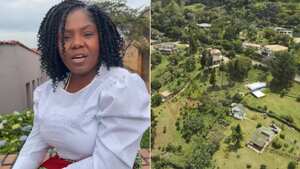 La vicepresidenta Francia Márquez y a la derecha una foto desde el aire del sector de Dapa, a las afueras de Cali.