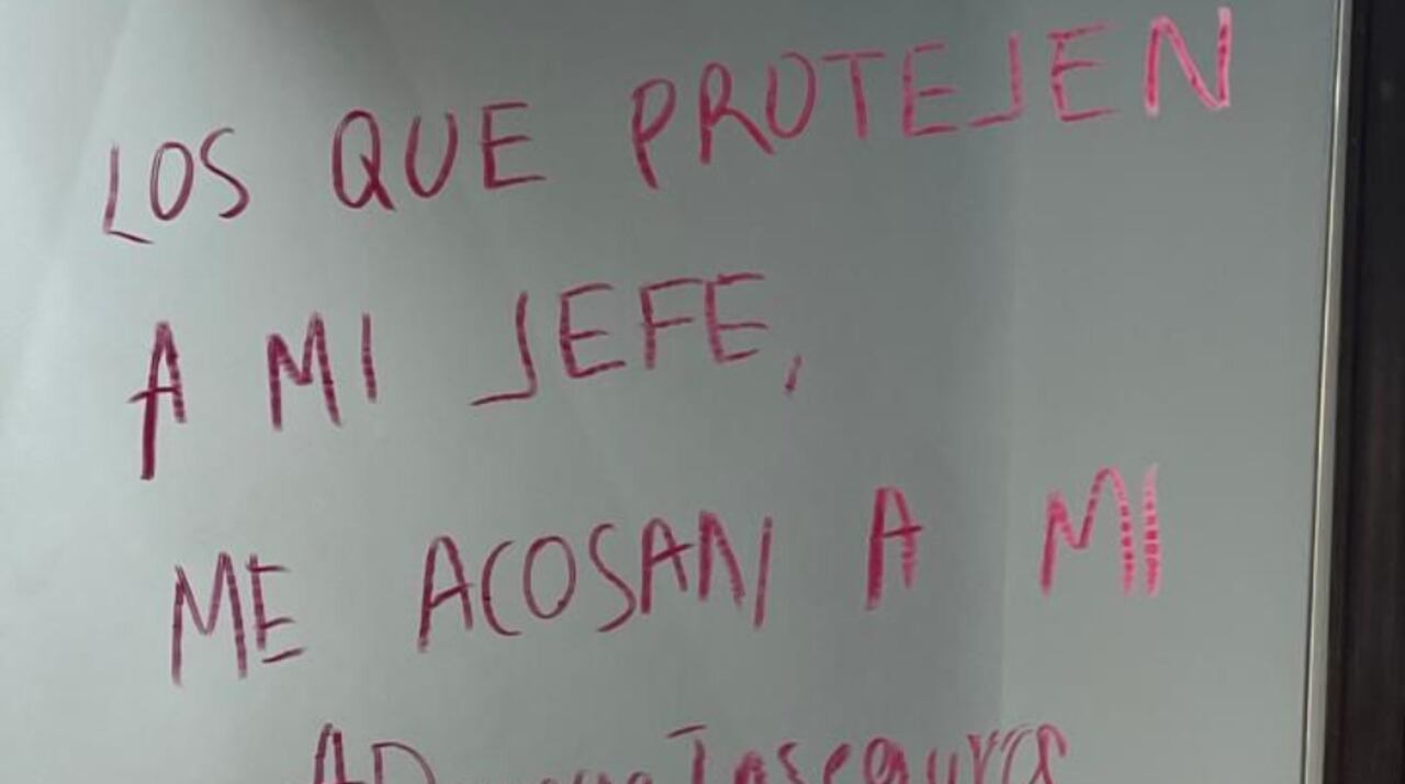 Otra de las frases plasmadas en un espejo del Congreso.
